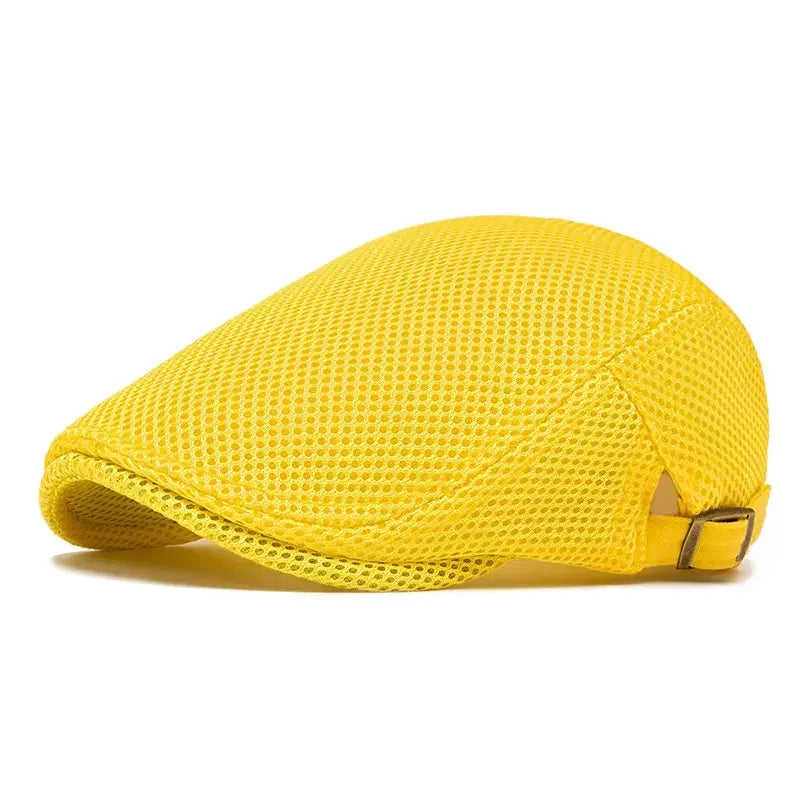 🔥Men's Breathable Mesh Flat Cap – Adjustable Newsboy Ivy Beret Summer Hat