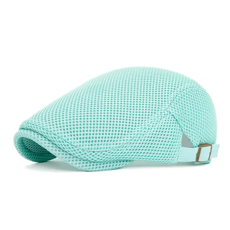 🔥Men's Breathable Mesh Flat Cap – Adjustable Newsboy Ivy Beret Summer Hat