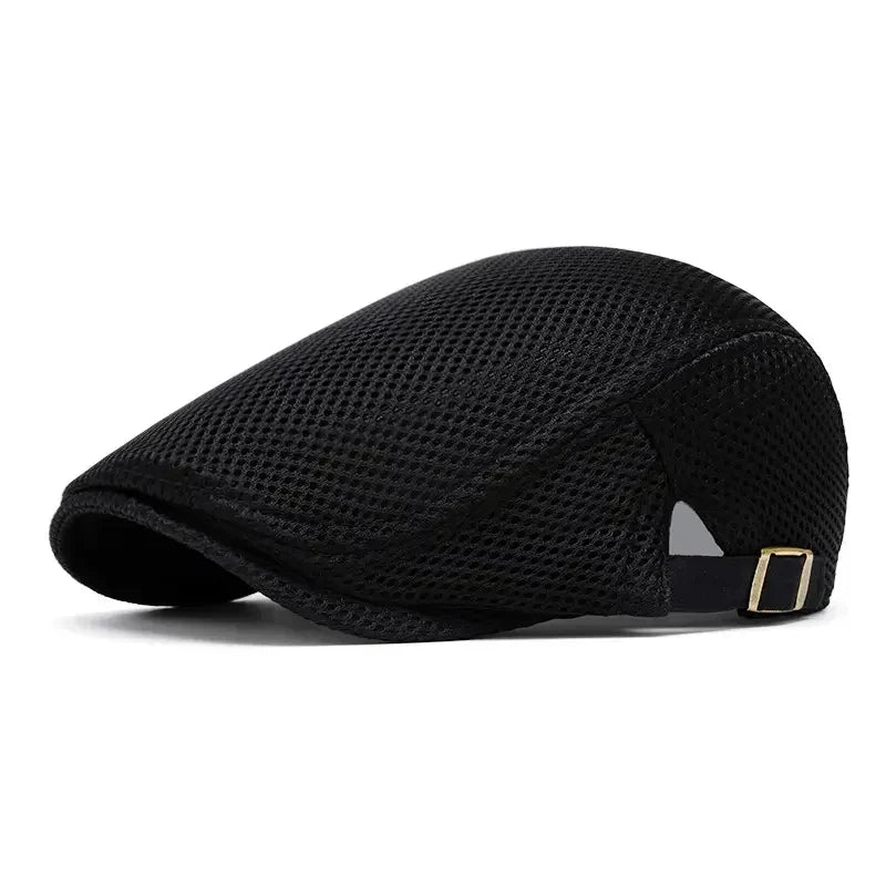🔥Men's Breathable Mesh Flat Cap – Adjustable Newsboy Ivy Beret Summer Hat