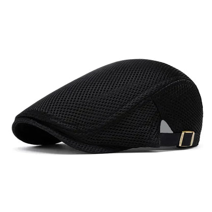🔥Men's Breathable Mesh Flat Cap – Adjustable Newsboy Ivy Beret Summer Hat
