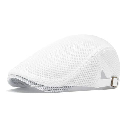 🔥Men's Breathable Mesh Flat Cap – Adjustable Newsboy Ivy Beret Summer Hat
