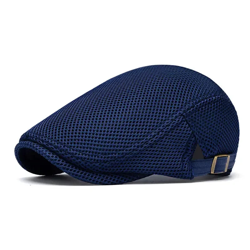 🔥Men's Breathable Mesh Flat Cap – Adjustable Newsboy Ivy Beret Summer Hat