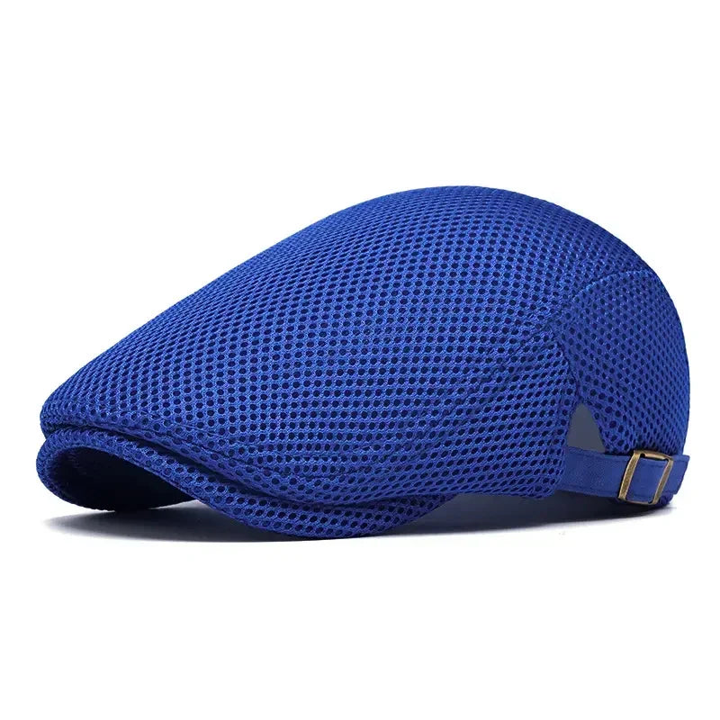 🔥Men's Breathable Mesh Flat Cap – Adjustable Newsboy Ivy Beret Summer Hat