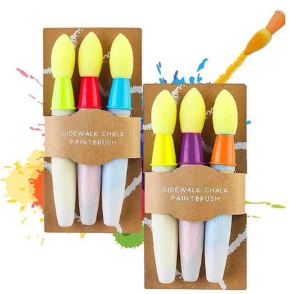 🌈Outdoor Sidewalk Chalk Paint Brush Set | Paint in the Brushes – Just Add Water✨🎨
