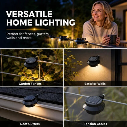 ☀️ Solar LED Gutter Wall Light | Outdoor Accent
