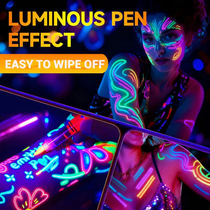 📢📢HOT SALE !!!✨UV Glow Face and Body Paint Markers Set