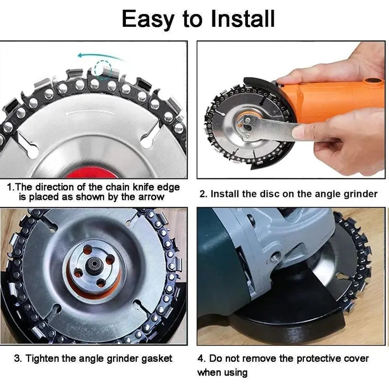 Disco Tallador/Removedor de Tocones para Amoladora Angular de 4" o 4-1/2", Eje de 5/8", Refuerzo de Cromado, Disco para Dar Forma y Cortar