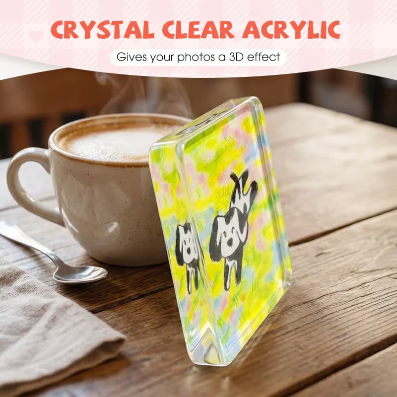 🎞✂10 Pack  2" x 2" Clear Acrylic DIY Fridge Magnet Set with Adhesive Backing – Square Magnetic Photo Frames with Stunning 3D Effect 💕