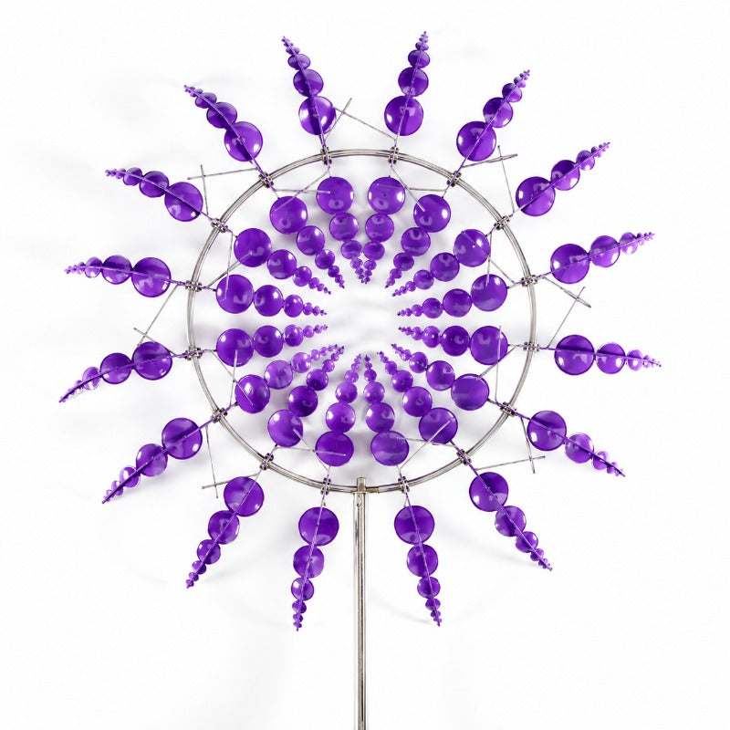 Vibrant Spinning Yard Art