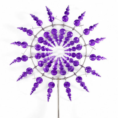 Vibrant Spinning Yard Art