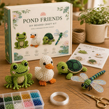 🔥🧵✨ Kit DIY de Animales con Cuentas 3D Pequeños (Producto sin terminar)