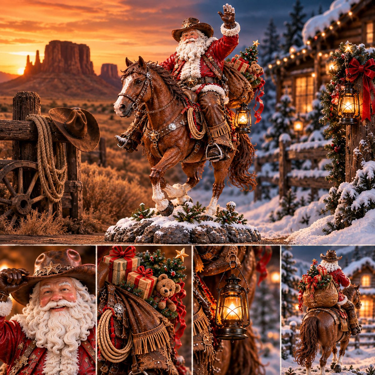 🎄🤠 The Old West Cowboy Santa – A Homeward Christmas Keepsake