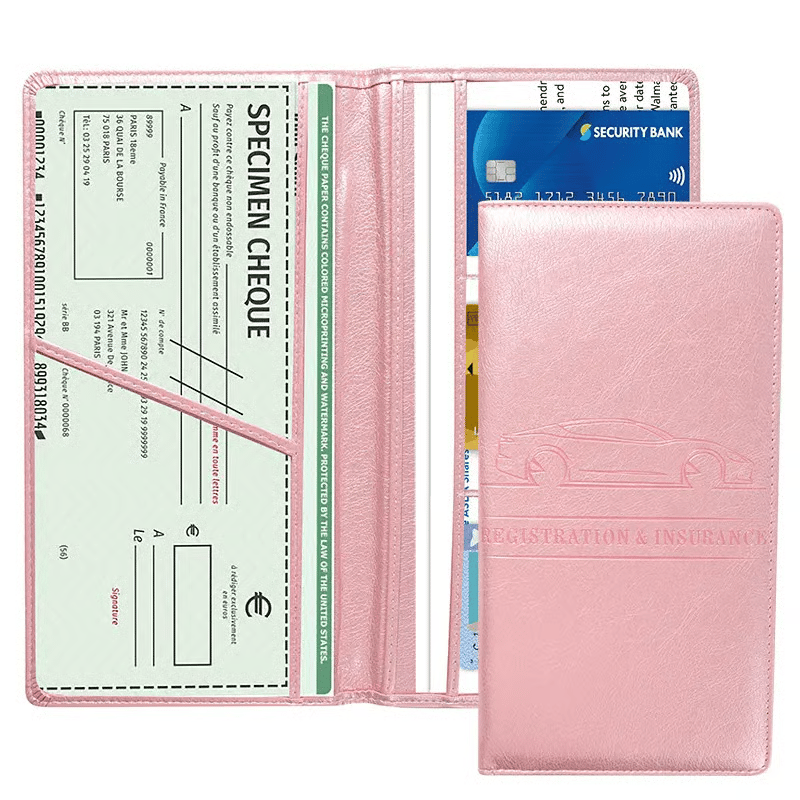 Porta Tarjetas de Registro y Seguro de Coche