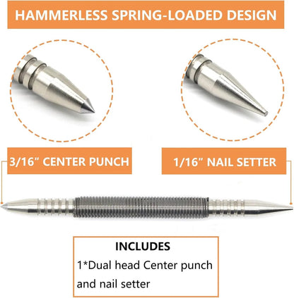 Spring Tool Nail.No more hammering, which can damage Hammerless Nail.