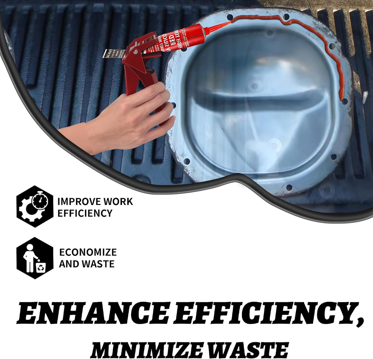 Tube Extrusion Tool - Efficient RTV and Silicone Dispenser That maximizes The use of All Material in The Tube and Prevents Material Waste