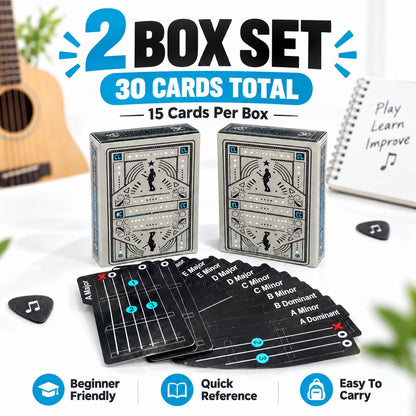 🎉🎸✨ Guitar Chord Cards — Learn Chords Faster & Master Your Guitar Skills Easier!