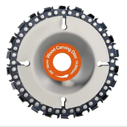 Disco Tallador/Removedor de Tocones para Amoladora Angular de 4" o 4-1/2", Eje de 5/8", Refuerzo de Cromado, Disco para Dar Forma y Cortar