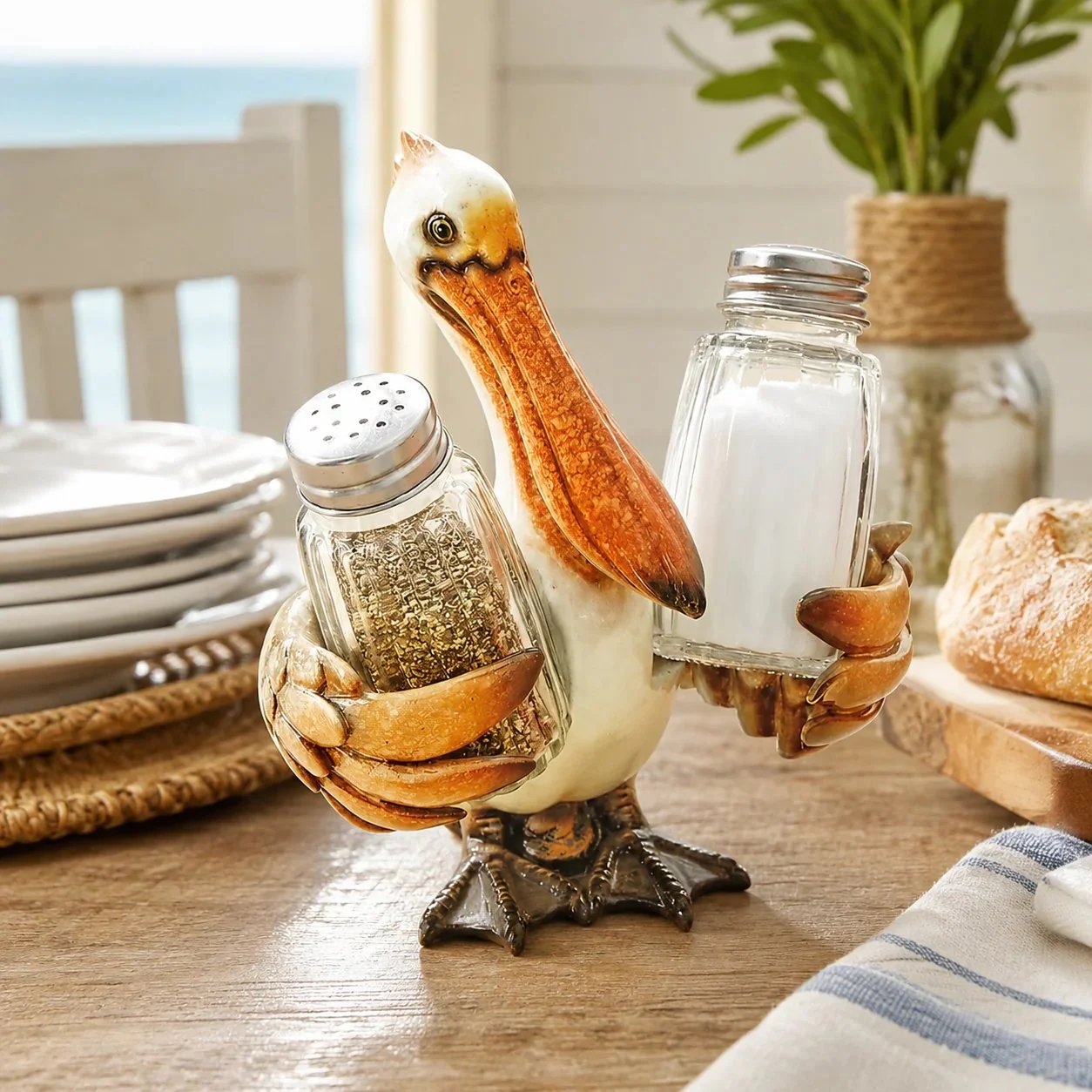 🔥HOT SALE🔥Coastal Animal Salt & Pepper Shaker Holder Set