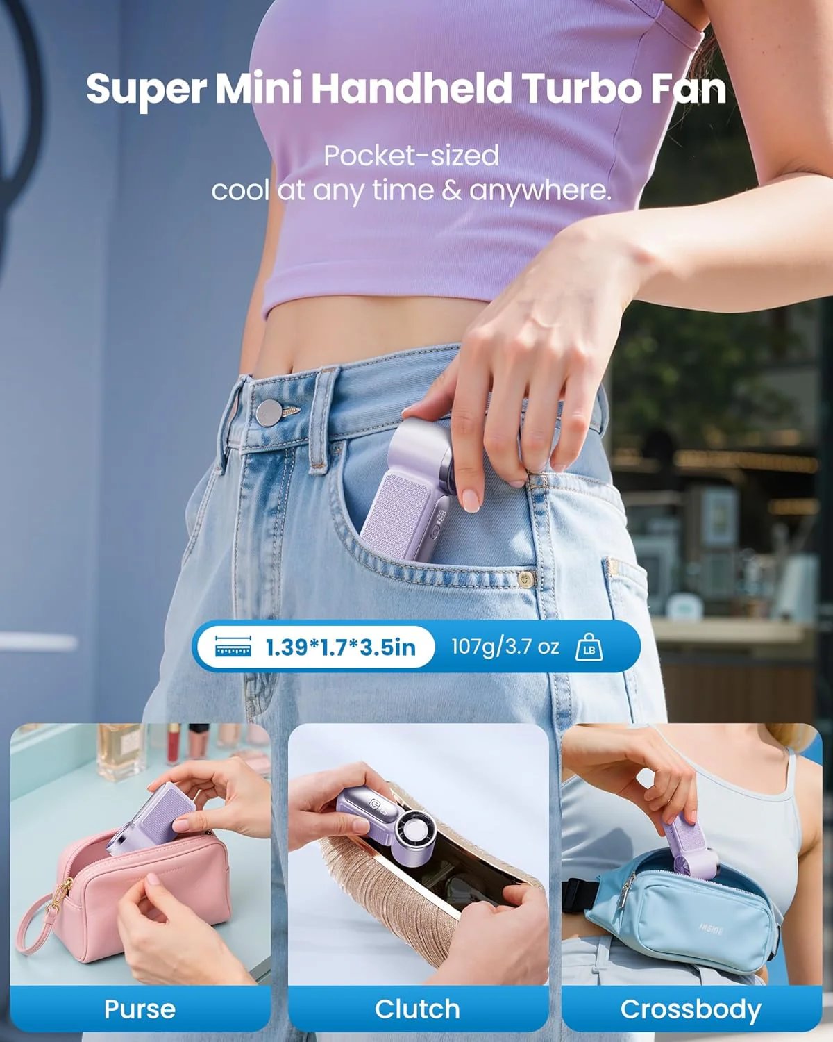 ❄️ Portable High-Speed Mini Fan 💨 Durable Compact Handheld Cooling Fan