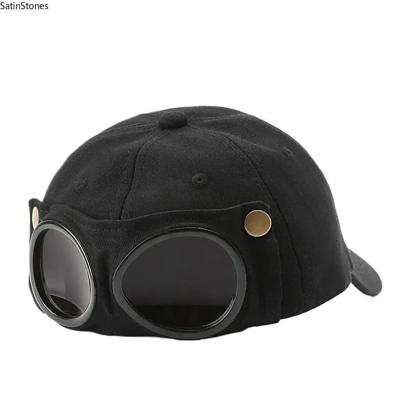 🧢🕶 Korean-Style Pilot Baseball Cap - 100% Cotton