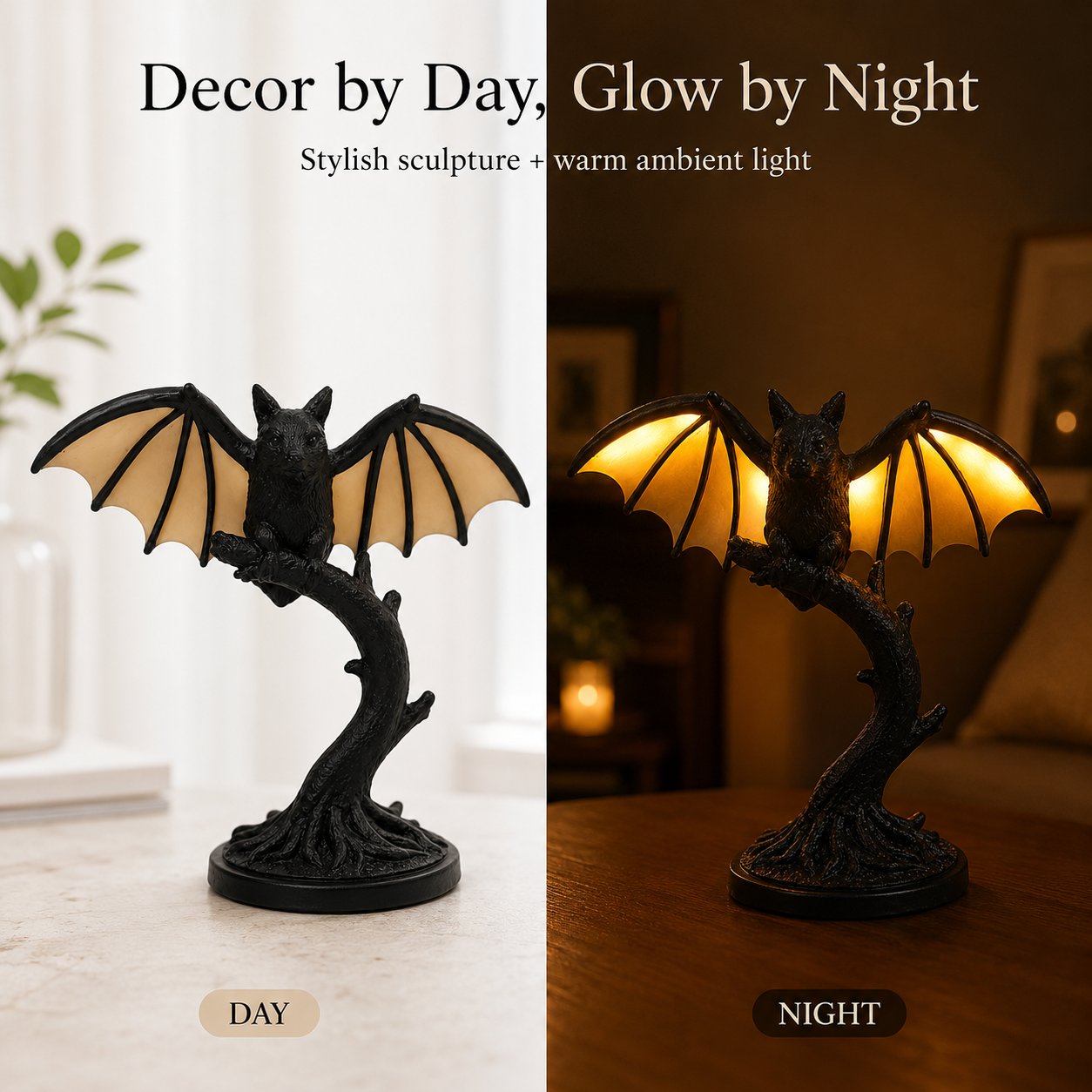 🦇Luz nocturna LED de murciélago de Halloween