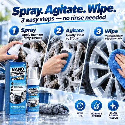 💯 Nano Multi-Functional Foam Cleaner for Cars & Home
