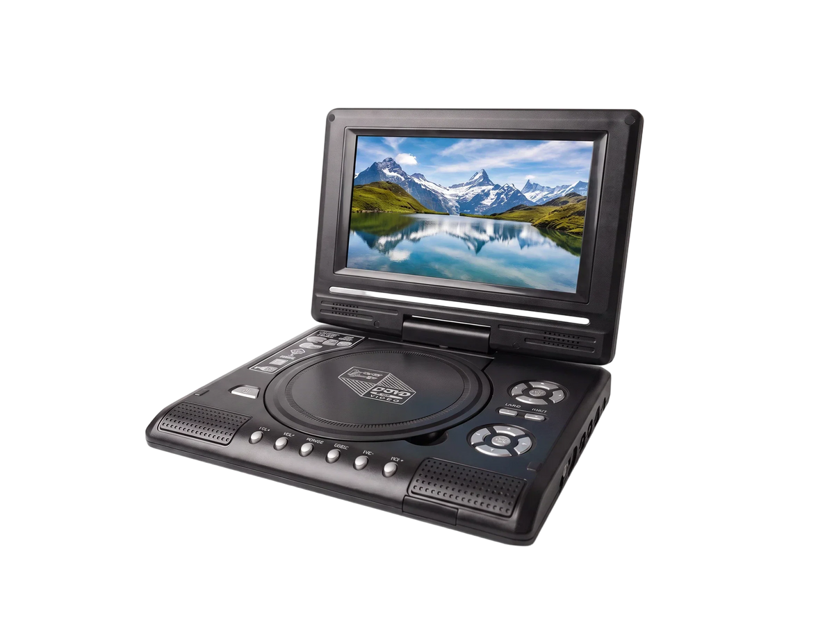 🎁Best Gift for Your Family🎉—📺 7.8' HD Portable DVD/EVD Player – Large Screen, Rechargeable & Compatible with DVD/CD/USB/SD