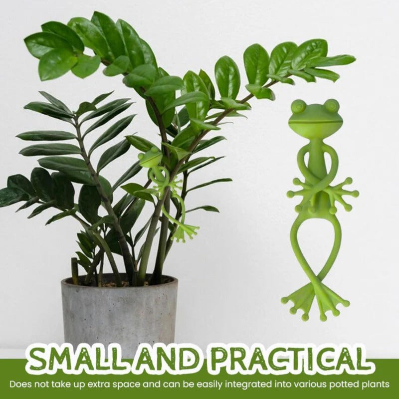 Soportes decorativos para plantas con forma de rana