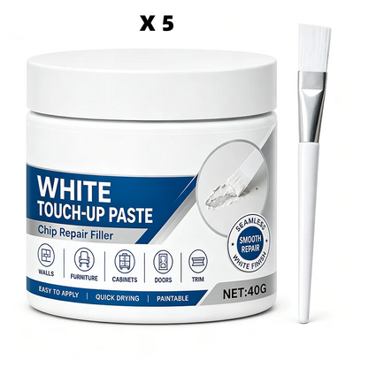 White Furniture Touch-Up Paste with Brush
