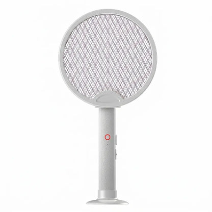 Foldable Electric Fly Swatter Racket 3000V – USB Rechargeable 2-in-1 Bug Zapper & UV Mosquito Trap, 1200mAh