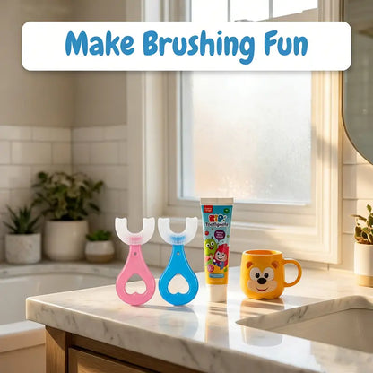 U-Shaped Soft Bristle Toothbrush for Children