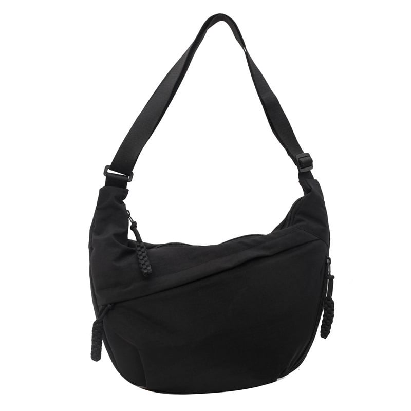 🏆5k sold this week!👜Women's Fashion Plain Color Nylon Crossbody Hobo Bag