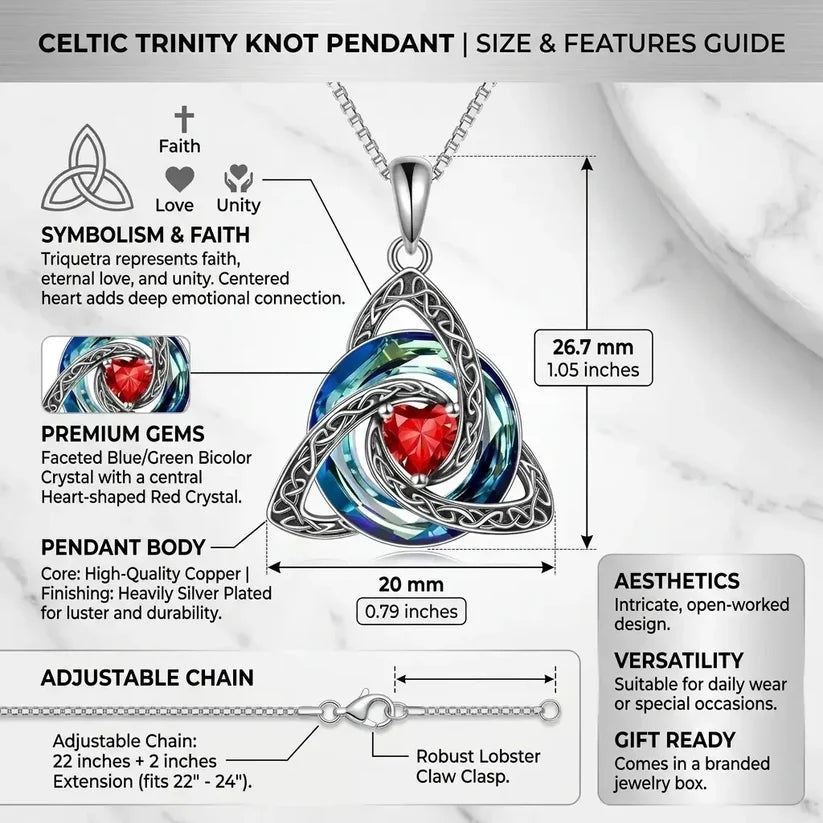 Birthstone Celtic Knot Necklace for Women