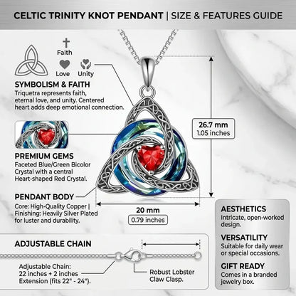 Birthstone Celtic Knot Necklace for Women