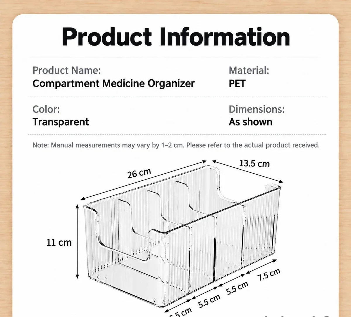 🗄️ 50% OFF! Transparent Extendable Storage Organiser – adjustable 24.5–43cm, clear PET walls let you see every item at a glance. Perfect for medicines, supplements & toiletries – no more rummaging! 🏠✨