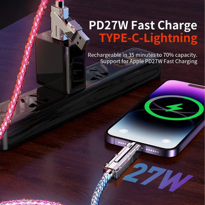 🎁Four-in-One  Colorful lights Data Cable