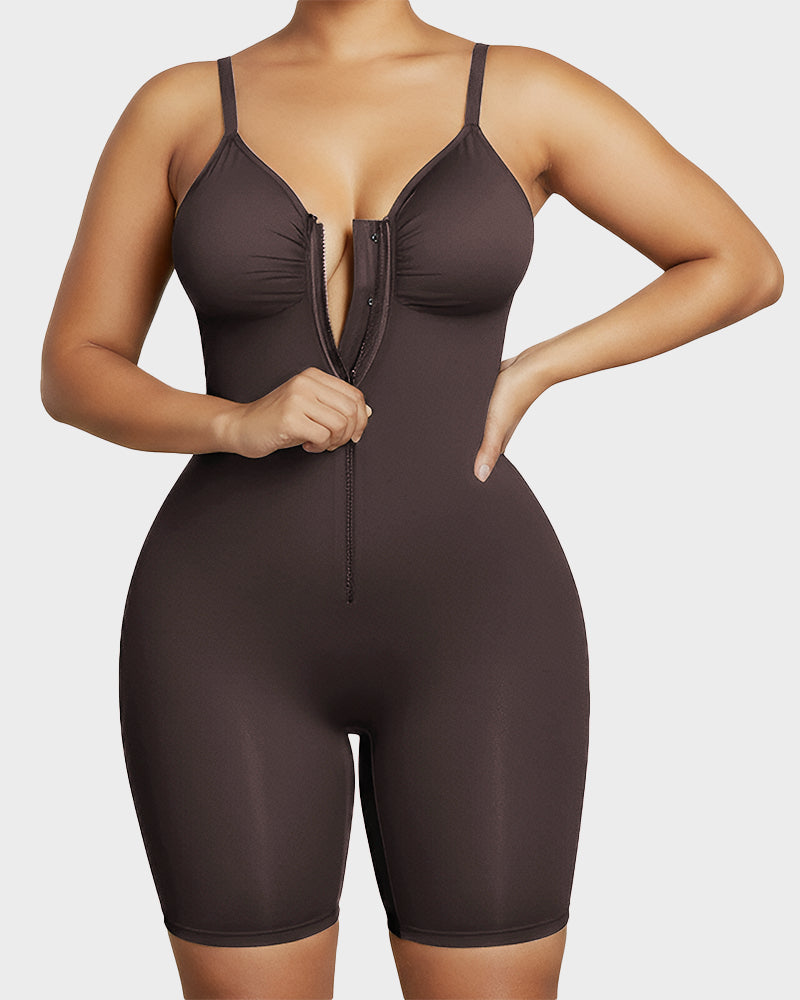 Ultra-Stretch Zip-Up Bodysuit — Sculpting Support & All-Day Comfort