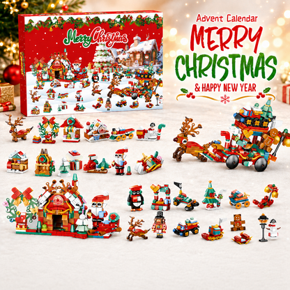 🎄 24-Day Christmas Building Blocks Advent Calendar Gift Set 🎅
