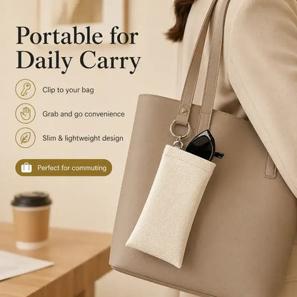 👜 Elastic Opening PU Leather Sunglasses Pouch Soft Portable Anti‑Scratch Eyeglasses Storage Protective Bag