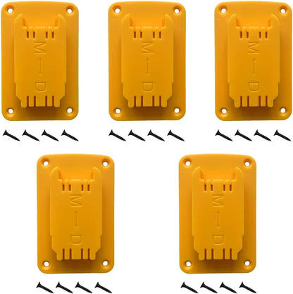 5Packs Tool Holders for Dewalt 20V 12V Drill Tool Mount Fit for Milwaukee M18 Tools Yellow