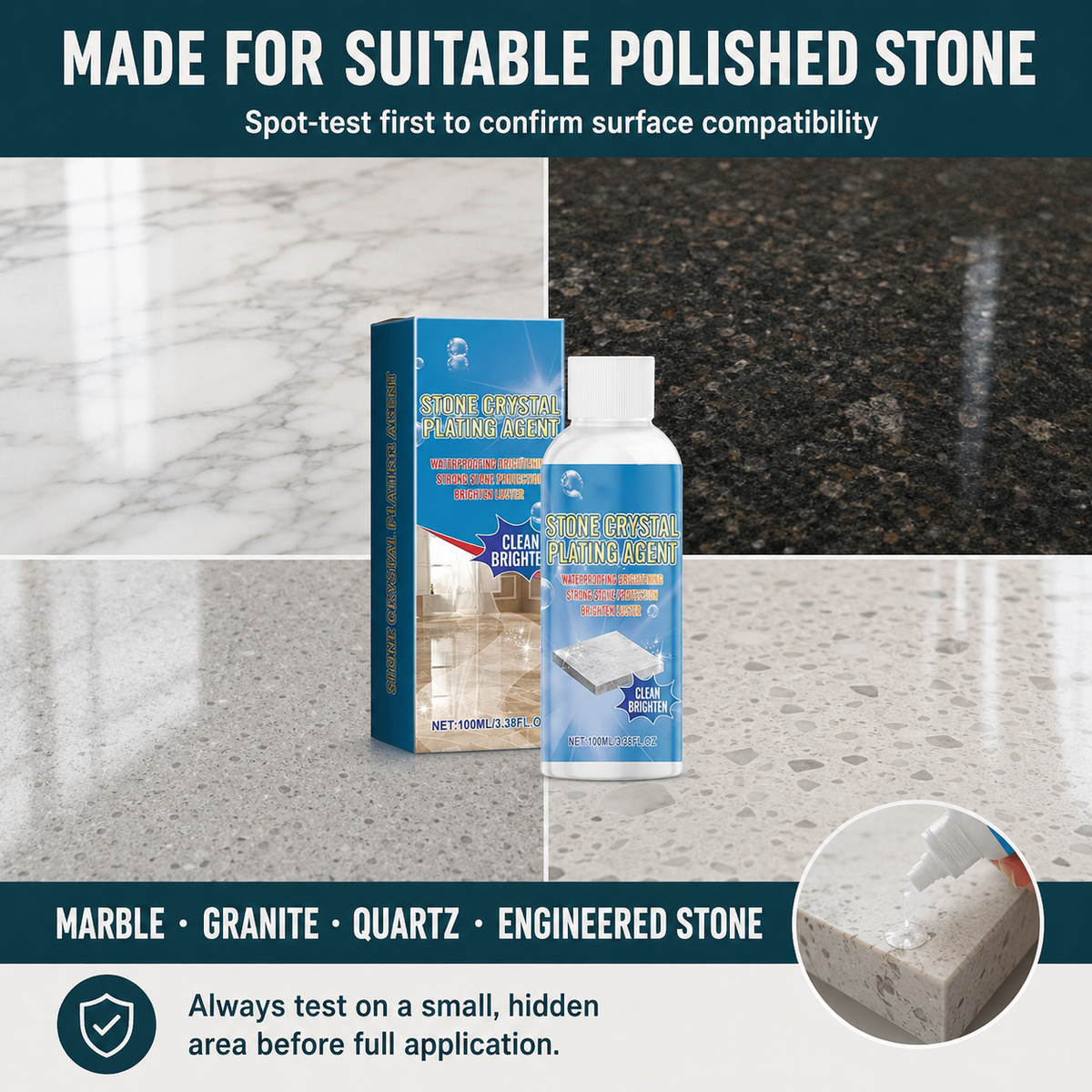 Stone Countertop Scratch Repair & Crystal Plating Agent