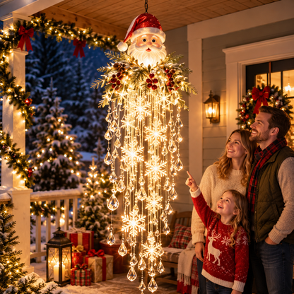 Hanging Snowflake and Crystal LED Porch Decoration ✨❄️
