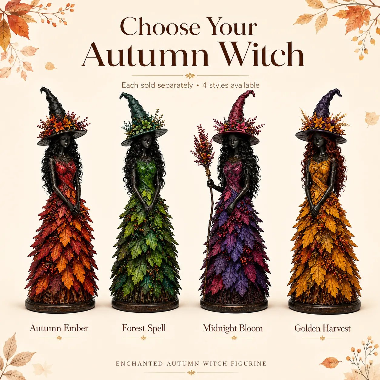 🔥ÚLTIMO DÍA 50% DTO. - 🧙‍♀️Figura de Bruja de Otoño Encantado (📦Compra 2 Envío Gratis)