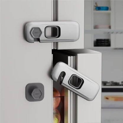 Cerradura de refrigerador a prueba de 5 paquetes, cerraduras de gabinete a prueba, cerradura de seguridad para horno, cerradura de refrigerador1