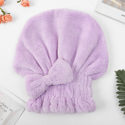 🎀Cute bow drying cap for women, absorbent quick-drying, thickened