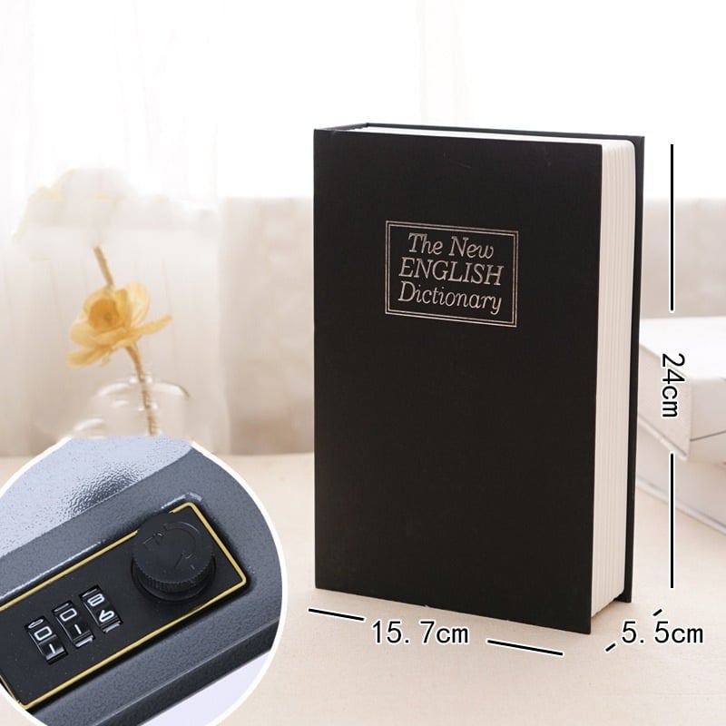 🔥2026 NEW ARRIVAL🔥Simulated Book Safe, Combination Book-style Cash Lock Box, Secret Hidden Storage Box