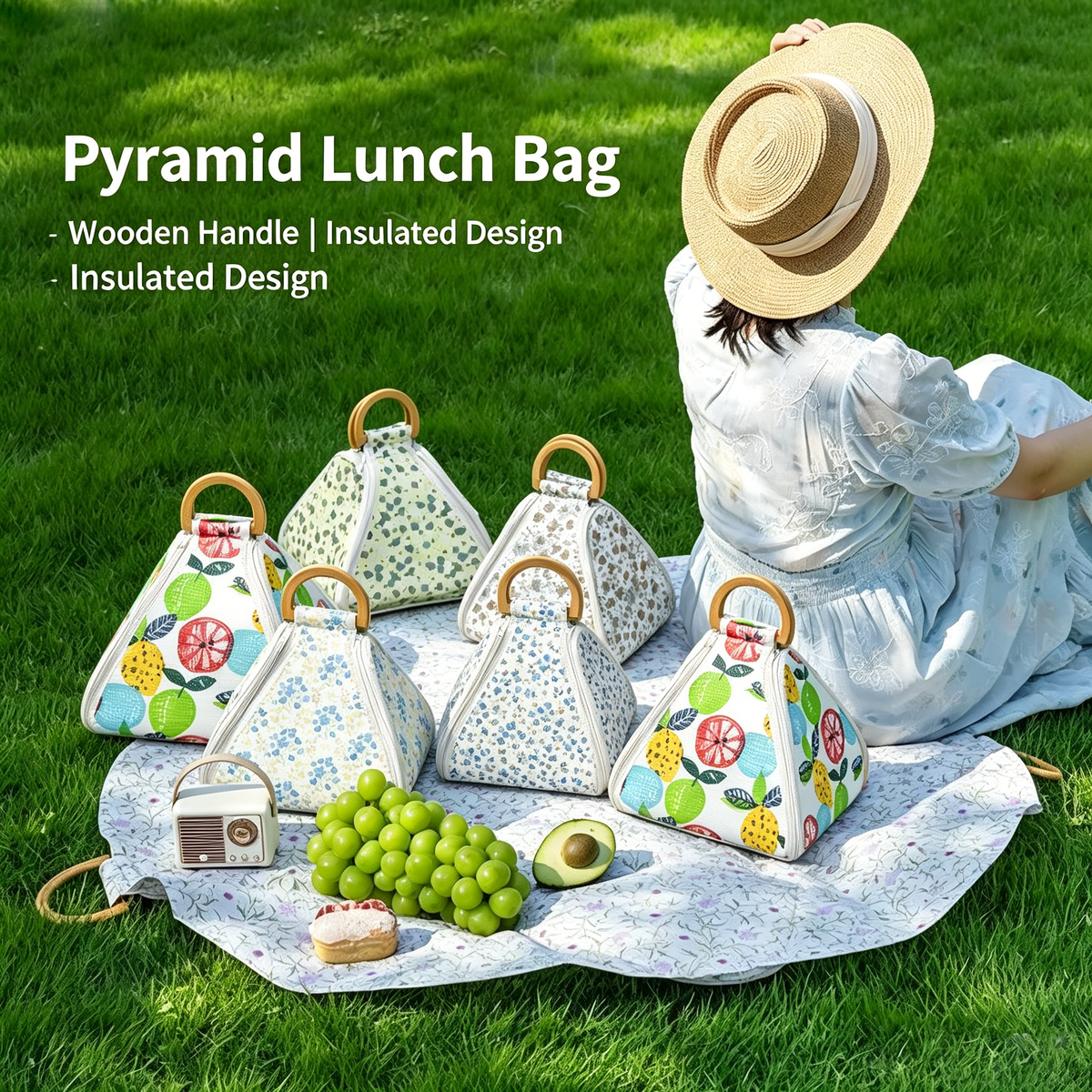 🧺 All-in-One Picnic Bag: Insulated Cooler + Detachable Waterproof Blanket💧