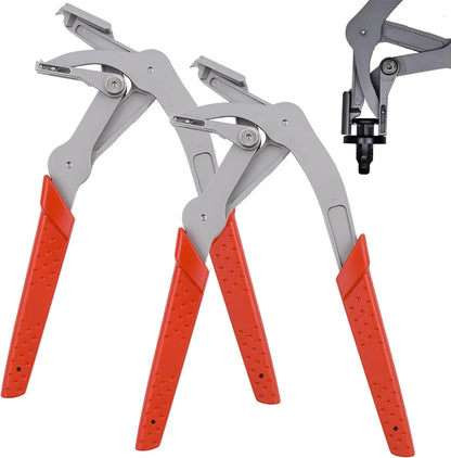 Car Clip Pliers & Trim Removal Tool, Spring-Loaded Fastener Rivet Remover for Auto Door Panels