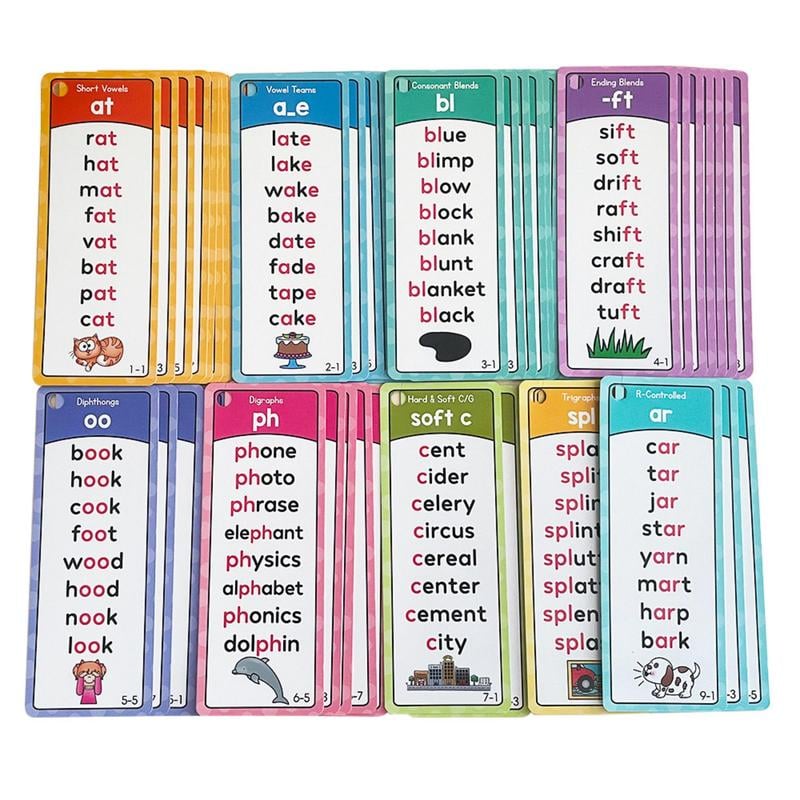 🔥Phonics Word Cards 117 Sound Groups 900+ Rhyming Words Preschool English Discovery Joy