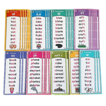 🔥Phonics Word Cards 117 Sound Groups 900+ Rhyming Words Preschool English Discovery Joy